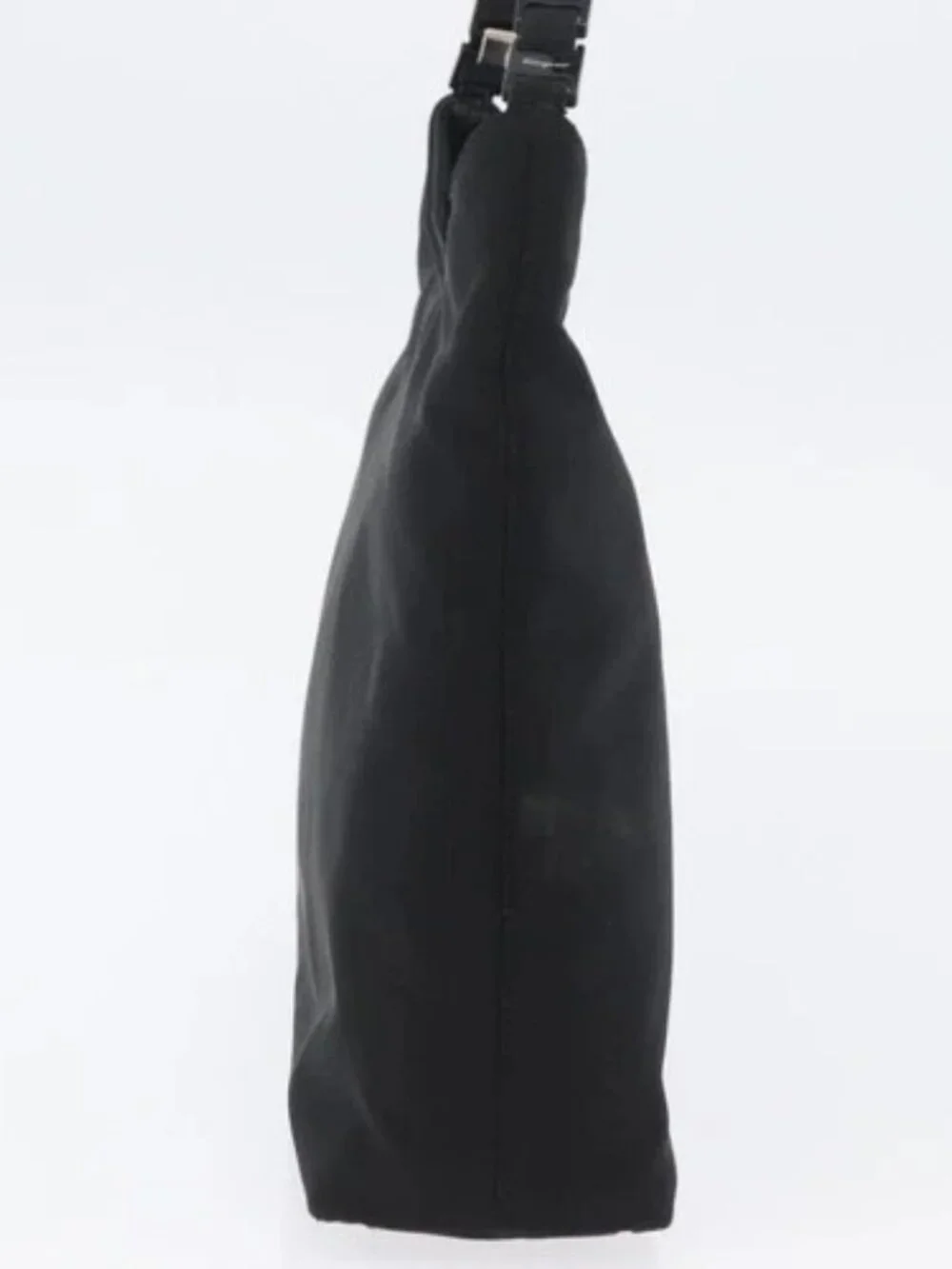 Salvatore Ferragamo Chain Vala Shoulder Bag Nylon Black Auth BA10885